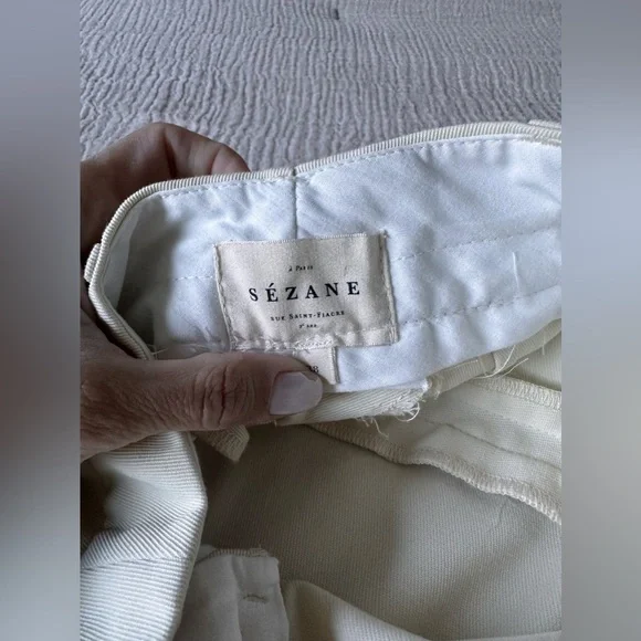 🪸 Sézane 🪸 Giacomo Trousers Ecru Size 2
